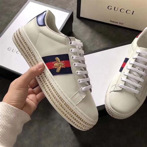 witte gucci schoenen